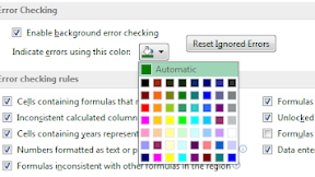 Cara Mengubah Default Warna Error Checking Dalam Microsoft Excel